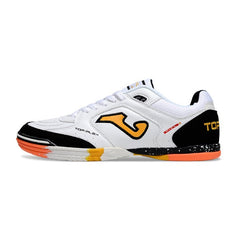 Chuteira Futsal IC Joma Top Flex 24 Branca Preta e Laranja