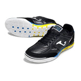 Chuteira Futsal IC Joma Top Flex Rebound Preta Azul e Amarela