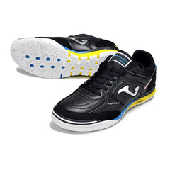 Chuteira Futsal IC Joma Top Flex Rebound Preta Azul e Amarela