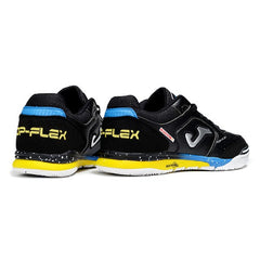 Chuteira Futsal IC Joma Top Flex Rebound Preta Azul e Amarela