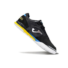Chuteira Futsal IC Joma Top Flex Rebound Preta Azul e Amarela