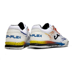 Chuteira Futsal IC Joma Top Flex Rebound Branca Vermelha e Azul