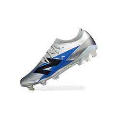 Chuteira Campo FG New Balance Furon Team V8 Prateada e Azul