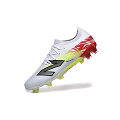 Chuteira Campo FG New Balance Furon Team V8 Branca e Vermelha