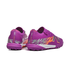 Chuteira Society TF New Balance Furon V8 Elite Roxa e Laranja