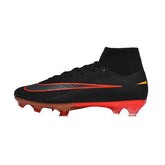 Chuteira Campo Sintético AG Nike Air Zoom Mercurial Superfly 10 Academy Infantil Preta e Vermelha Pack Blueprint