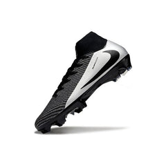 Chuteira Campo FG Nike Air Zoom Mercurial Superfly 10 Elite Preta e Prateada