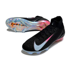 Chuteira Campo FG Nike Air Zoom Mercurial Superfly 10 Elite Preta, Azul e Rosa