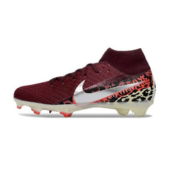Chuteira Campo FG Nike Air Zoom Mercurial Superfly 10 Elite Vermelha-Escura Infantil