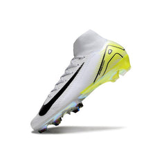Chuteira Campo FG Nike Air Zoom Mercurial Superfly 10 Elite Branca e Verde-Clara