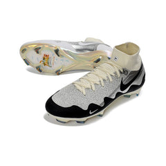 Chuteira Campo FG Nike x Patta Mercurial Superfly Elite Prateada, Preta e Branca