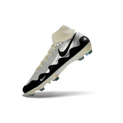 Chuteira Campo FG Nike x Patta Mercurial Superfly Elite Prateada, Preta e Branca