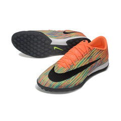 Chuteira Society TF Nike Air Zoom Mercurial Superfly 11 Elite Laranja e Verde