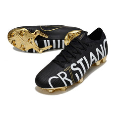 Chuteira Campo FG Nike Air Zoom Mercurial Vapor 12 Elite Pack Preto Cristiano