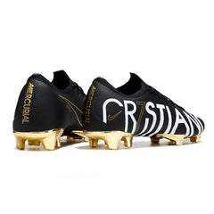 Chuteira Campo FG Nike Air Zoom Mercurial Vapor 12 Elite Pack Preto Cristiano