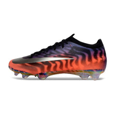 Chuteira Campo FG Nike Air Zoom Mercurial Vapor 15 Elite Roxa e Laranja Infantil