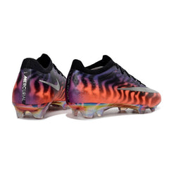 Chuteira Campo FG Nike Air Zoom Mercurial Vapor 15 Elite Roxa e Laranja Infantil