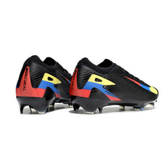 Chuteira Campo FG Nike Air Zoom Mercurial Vapor 16 Elite Preta, Amarela, Azul e Vermelha