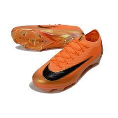 Chuteira Campo FG Nike Air Zoom Mercurial Vapor 16 Elite Laranja e Dourada