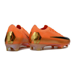Chuteira Campo FG Nike Air Zoom Mercurial Vapor 16 Elite Laranja e Dourada