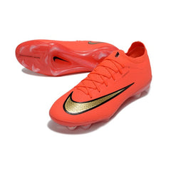 Chuteira Campo FG Nike Air Zoom Mercurial Vapor 17 Elite Laranja e Dourada
