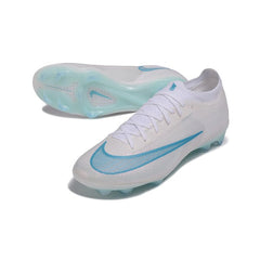 Chuteira Campo FG Nike Air Zoom Mercurial Vapor 17 Elite Branco e Light Azul