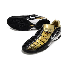 Chuteira Futsal IC Nike Air Zoom Total 90 III Preta e Dourada Indoor