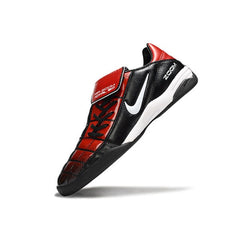 Chuteira Futsal IC Nike Air Zoom Total 90 III Preta e Vermelha Indoor