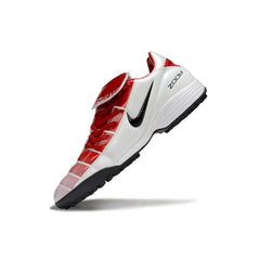 Chuteira Society TF Nike Air Zoom Total 90 III Branca e Vermelha