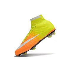 Chuteira Campo FG Nike Mercurial Superfly 4 Elite Laranja e Amarela