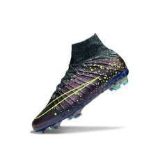 Chuteira Campo FG Nike Mercurial Superfly 4 Elite Roxa e Verde