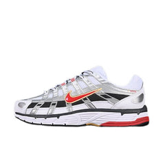 Tênis de Corrida Nike P-6000 Prateado e Vermelho