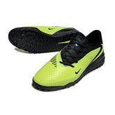 Chuteira Society TF Nike Phantom 6 Academy Preta e Verde Fluorescente