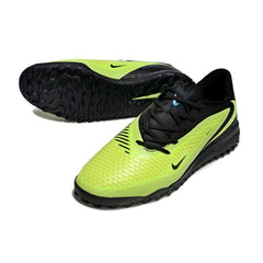 Chuteira Society TF Nike Phantom 6 Academy Preta e Verde Fluorescente