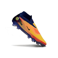 Chuteira Campo FG Nike Phantom 6 DF Elite Pack Erling Haaland Preta e Amarela