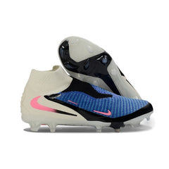 Chuteira Campo FG Nike Phantom 6 DF Elite Pack Branco e Azul Infantil