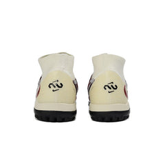 Chuteira Society TF Nike Phantom 6 DF Elite Pack Branco e Vermelha-Escura Infantil