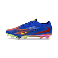 Chuteira Campo FG Nike Phantom 6 Elite Azul e Vermelha Infantil
