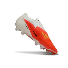 Chuteira Campo FG Nike Phantom 6 Elite By You Branca e Laranja