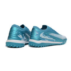 Chuteira Society TF Nike Phantom 6 Elite Light Azul e Branco