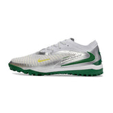 Chuteira Society TF Nike Phantom 6 Elite Prateado e Verde