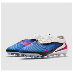 Chuteira Campo FG Nike Phantom 6 Elite Pack Branco e Azul Infantil