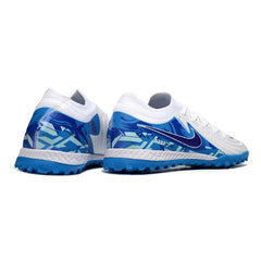 Chuteira Society TF Nike Phantom GX2 Elite Branca e Azul