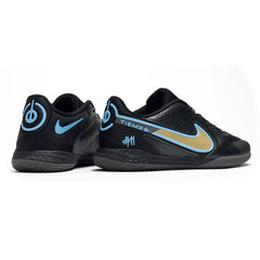 Chuteira Futsal IC Nike Tiempo Legend 9 Elite Preta Amarela and Azul