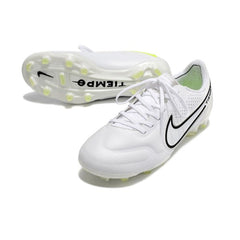 Chuteira Campo FG Nike Tiempo Legend 9 Elite Branca e Preta