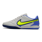 Chuteira Futsal IC Nike Tiempo Legend 9 Elite Branca e Azul