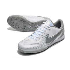 Chuteira Futsal IC Nike Tiempo Legend 9 Elite Branca and Cinza