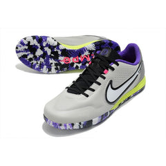 Chuteira Futsal IC Nike Tiempo Legend 9 Elite Branca and Roxa
