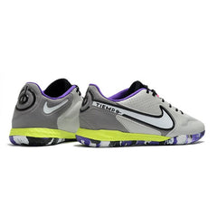 Chuteira Futsal IC Nike Tiempo Legend 9 Elite Branca and Roxa