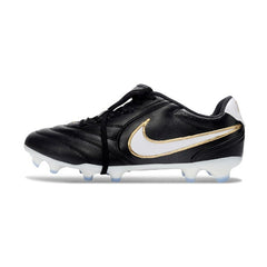 Chuteira Campo FG Nike Tiempo Ligera Elite Preta e Branca